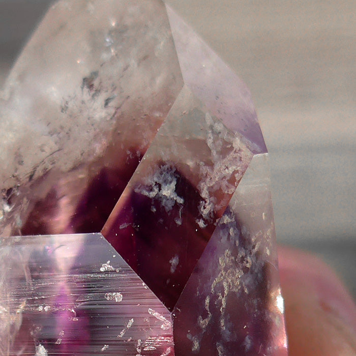 Smoky Brandberg Amethyst Phantom Point with Window Pane
