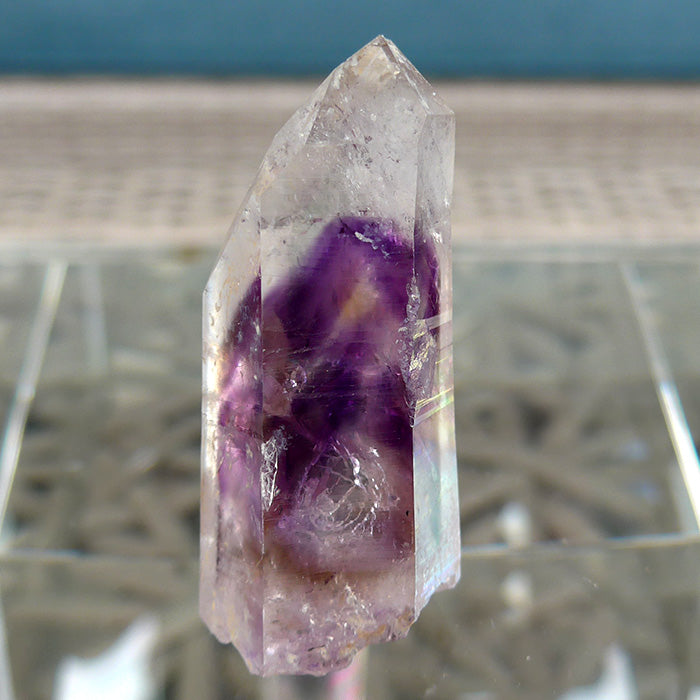 Smoky Brandberg Amethyst Phantom Point with Window Pane