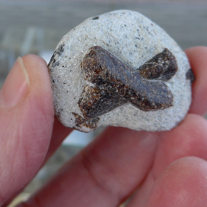 St. Andrew's Cross Staurolite Meditation Stone