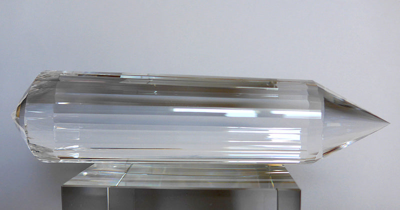 X-LARGE 12 Gate 144 Facet Master Cut Vogel Phi Crystal Healing Wand