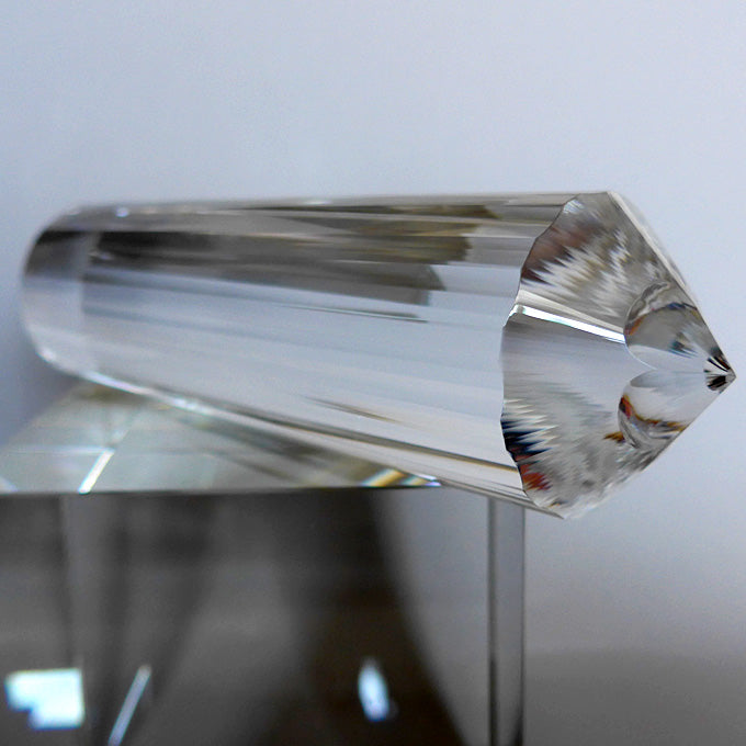 X-LARGE 12 Gate 144 Facet Master Cut Vogel Phi Crystal Healing Wand