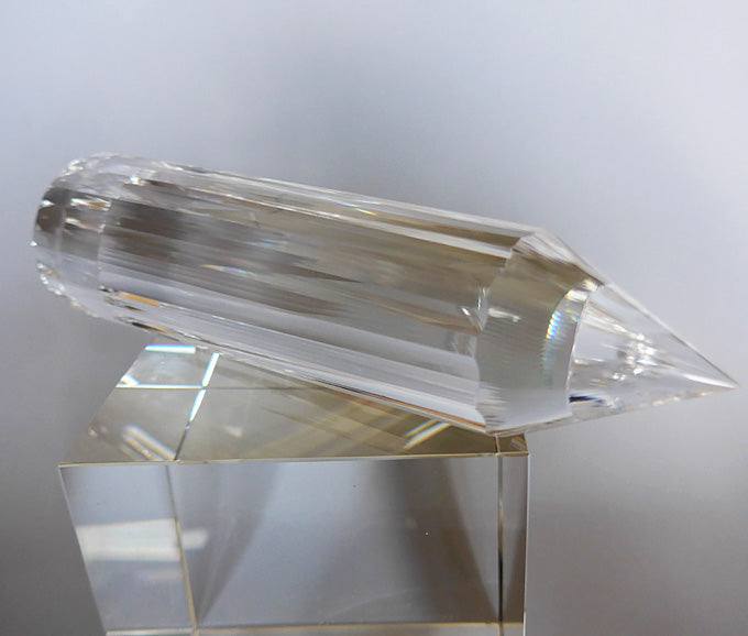X-LARGE 12 Gate 144 Facet Master Cut Vogel Phi Crystal Healing Wand