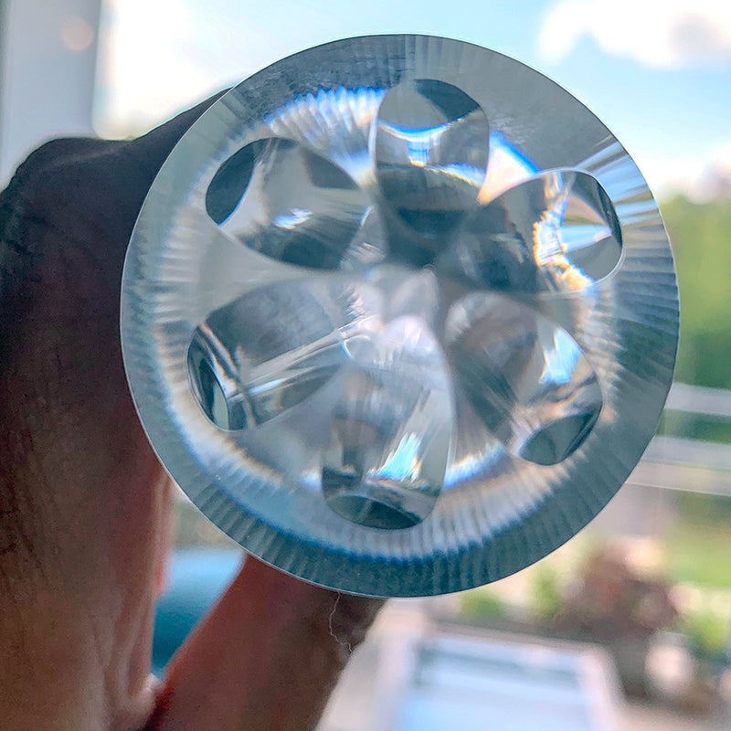 PRICE PLUNGE: Long 6 Petal Master Cut 144 Sided Vogel Phi Crystal Wand