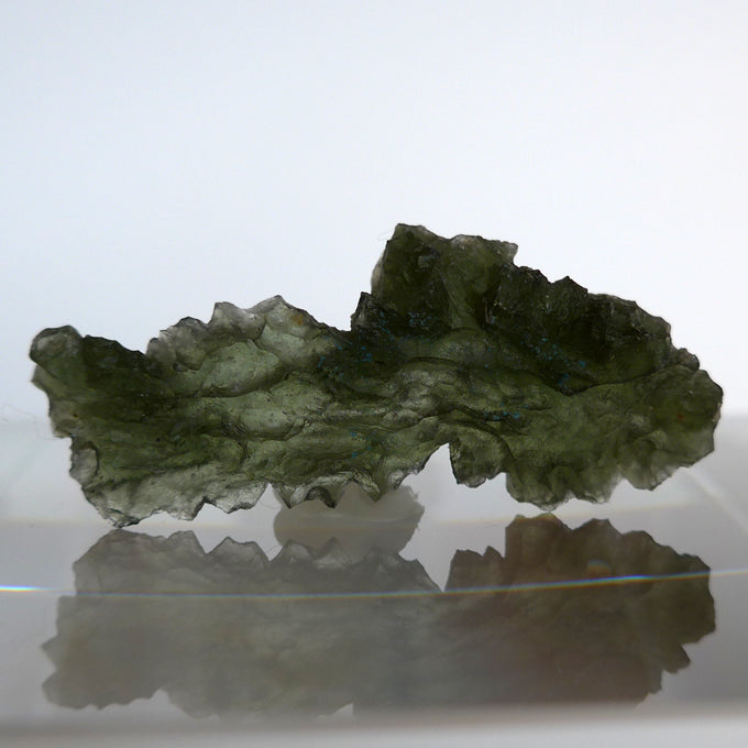 AAA Besednice Moldavite Slim Starburst Leaf