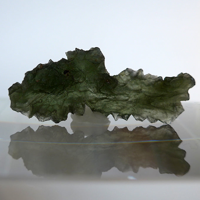 AAA Besednice Moldavite Slim Starburst Leaf