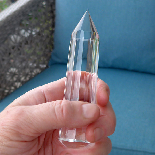PRICE DROP: Compact 4 petal 6 Gate108 Sided Vogel Phi Crystal Wand