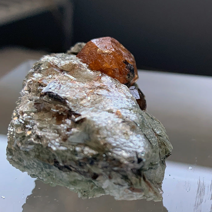AAA Twin Spessartine Garnets in Glittering Matrix