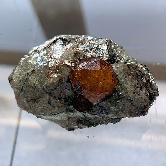 AAA Twin Spessartine Garnets in Glittering Matrix