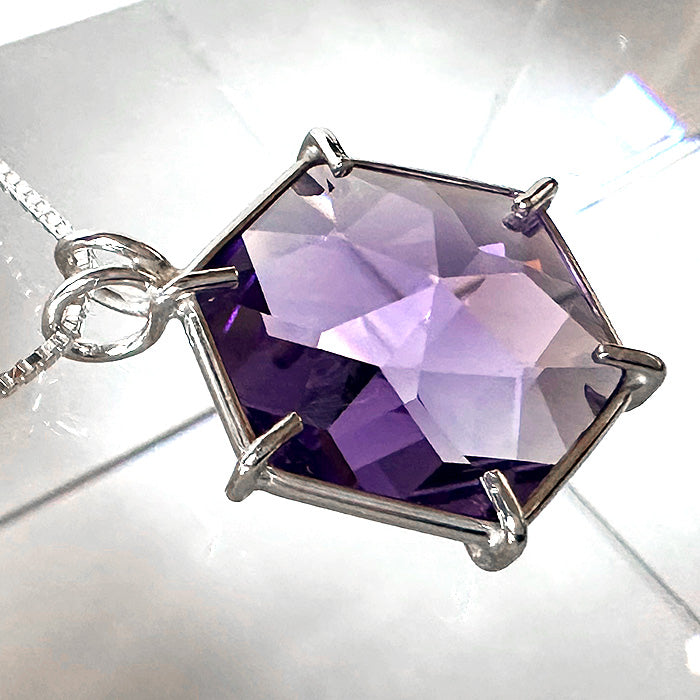 Amethyst Flower of Life Pendant