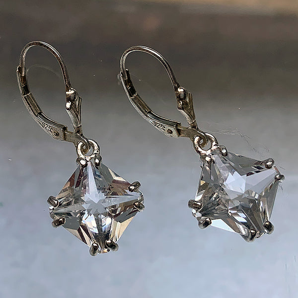 Clear Quartz Magician Stone Hanging Earrings