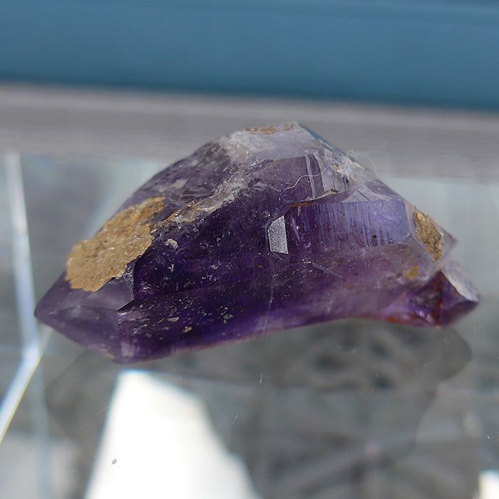 Deep Purple Brandberg Amethyst DT Triplet with Bridge Crystal