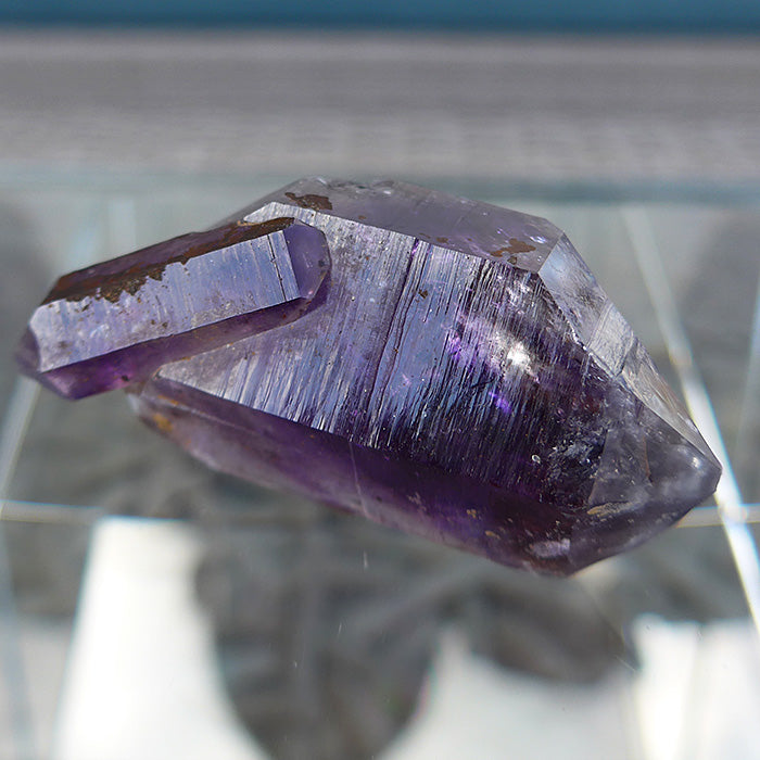 Deep Purple Brandberg Amethyst DT Triplet with Bridge Crystal