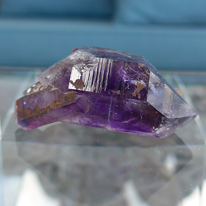 Deep Purple Brandberg Amethyst DT Triplet with Bridge Crystal
