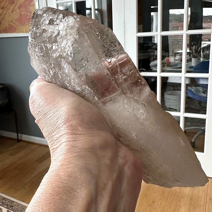 STEEP PRICE DROP: Champagne Citrine Druzy Elestial Cathedral with Rainbow