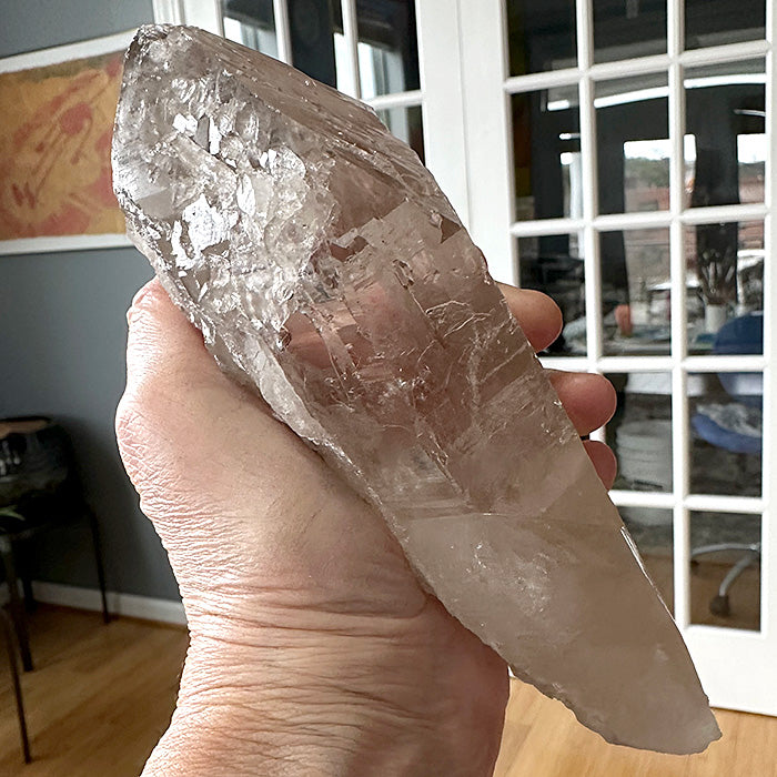 STEEP PRICE DROP: Champagne Citrine Druzy Elestial Cathedral with Rainbow