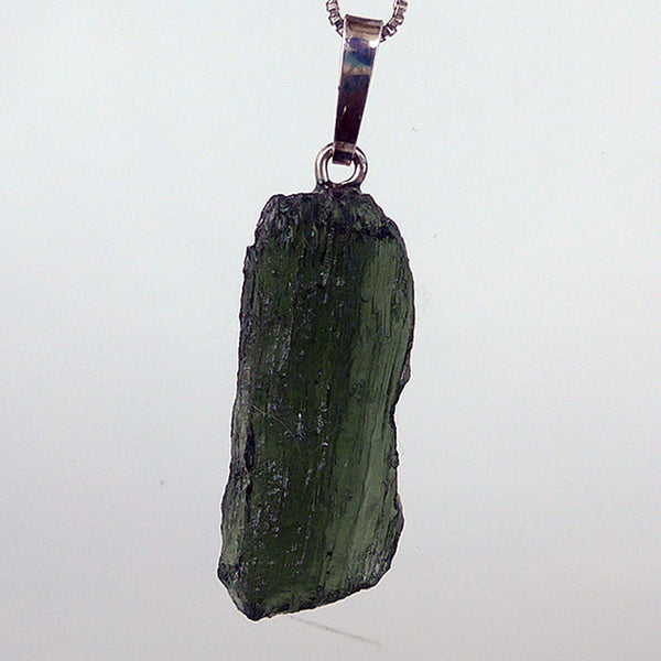 Unpolished Freeform Moldavite Pendant