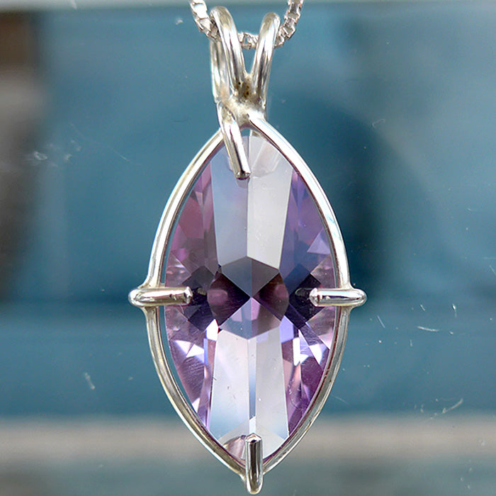 Amethyst Rose de France Infinite Eye Pendant