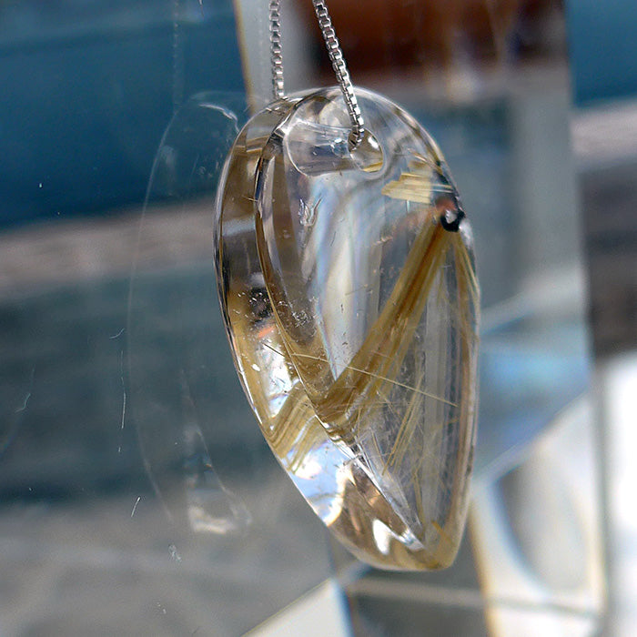 Golden Rutile Quartz Star Pendant by Brian Cook