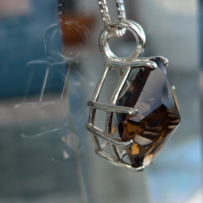 Smoky Topaz Necklace - The Ben Silver Collection