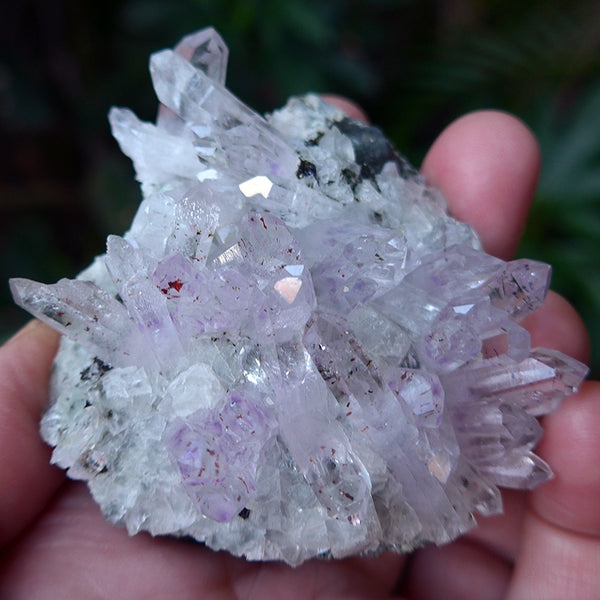 Heart Shaped Brandberg Amethyst Cluster on Matrix