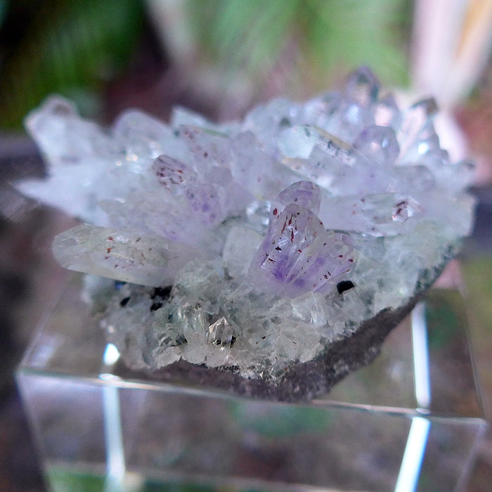 Heart Shaped Brandberg Amethyst Cluster on Matrix
