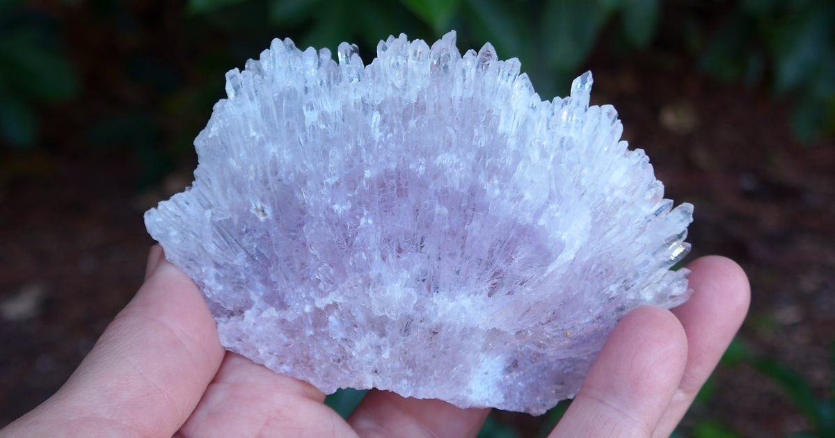 Giant Amethyst Flower Fan