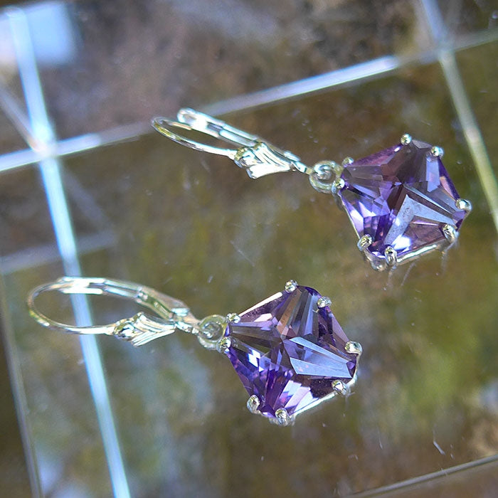 Amethyst Magician Stone Hanging Earrings