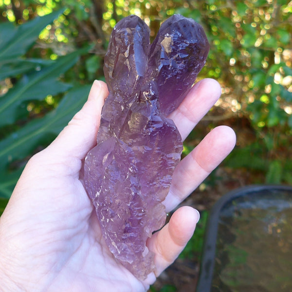 Twin Bolivian Rainbow Ametrine Double Terminated Wand