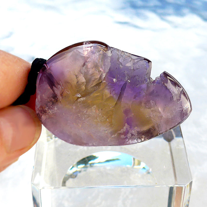 Rainbow Ametrine Freeform Pendant by Lawrence Stoller