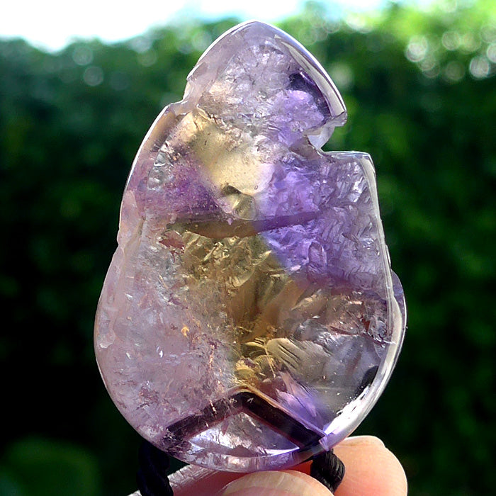 Rainbow Ametrine Freeform Pendant by Lawrence Stoller