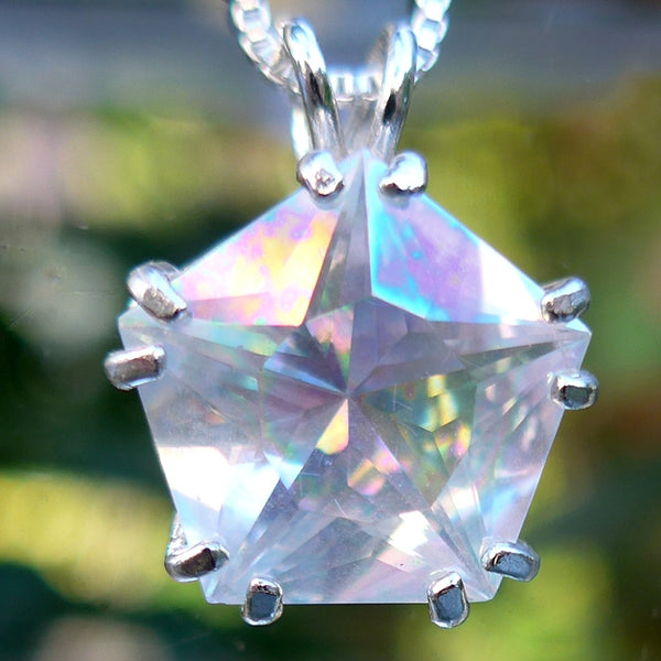 Angel Aura Quartz Star of Venus Pendant