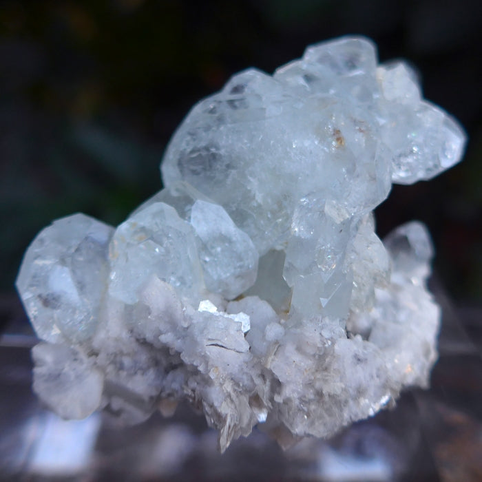 Aquamarine and Muscovite Cluster on Matrix