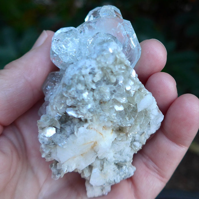 Aquamarine and Muscovite Cluster on Matrix