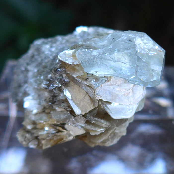 Gemmy Aquamarine and Muscovite Cluster on Matrix