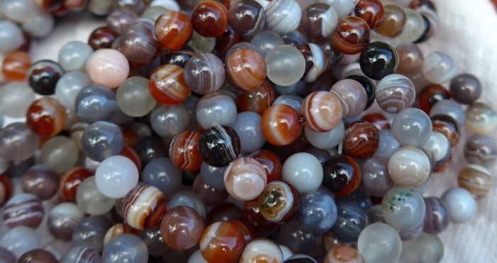 Earth and Sky Tones Botswana Agate Power Beads Bracelet