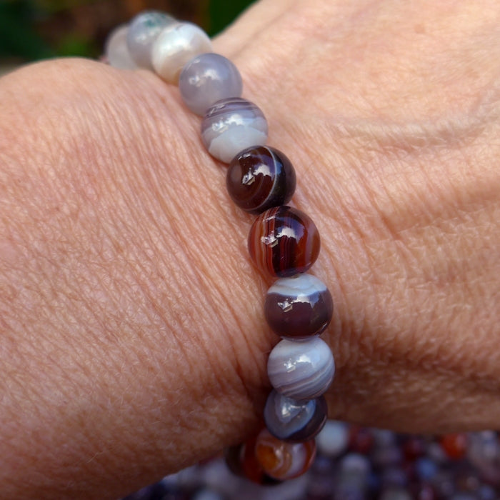 Earth and Sky Tones Botswana Agate Power Beads Bracelet