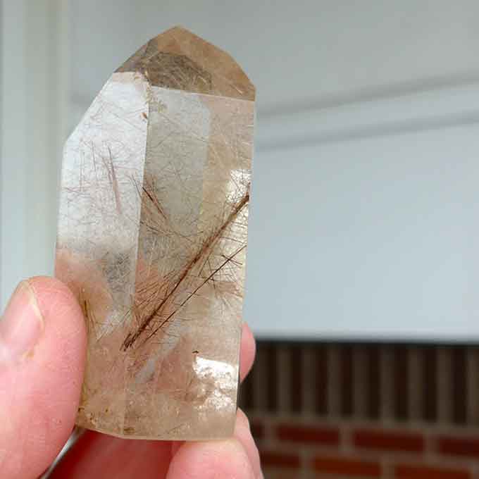 Bronze and Gold Polished Rutile Double Channeler