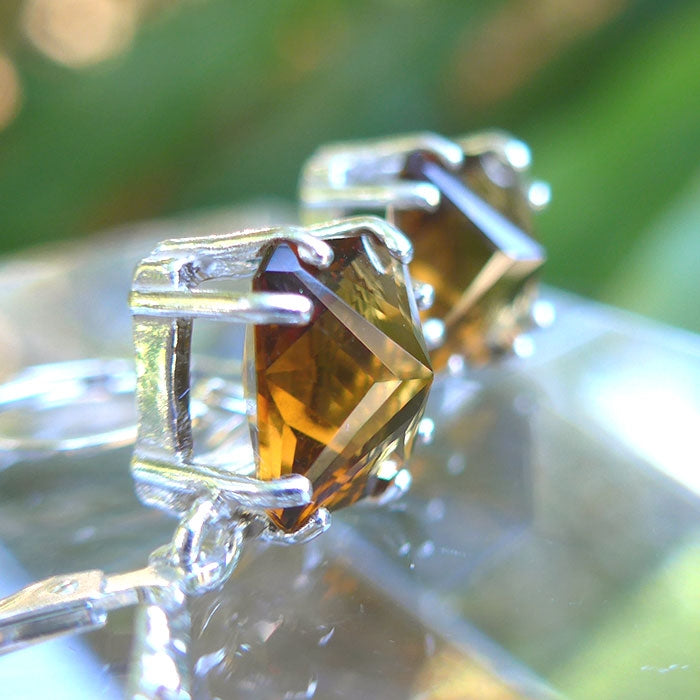 Citrine Magician Stone Hanging Earrings