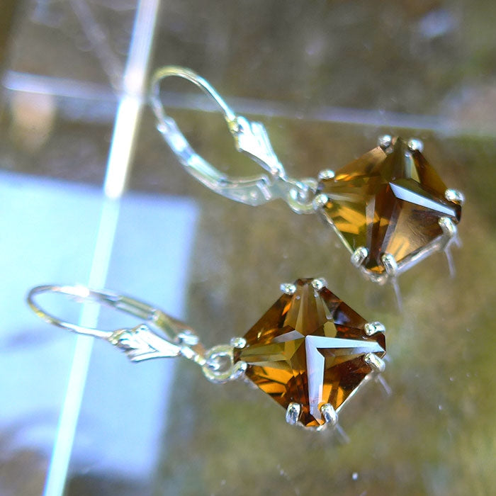 Citrine Magician Stone Hanging Earrings
