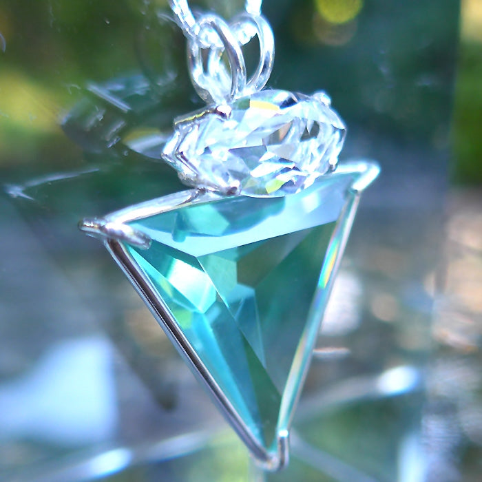 Colombian Obsidian Angelic Star Pendant with Marquise John of God Quartz Crown