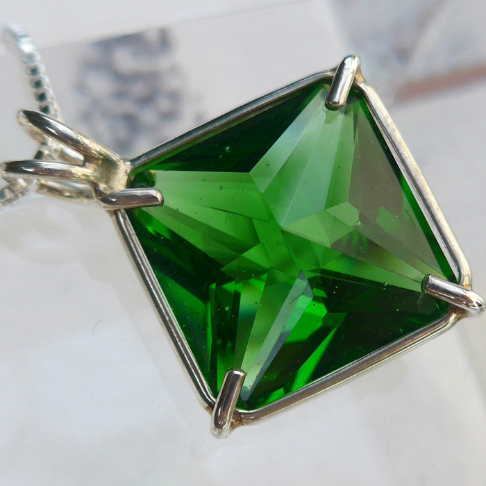 Colombian Green Obsidian Magician Stone Pendant