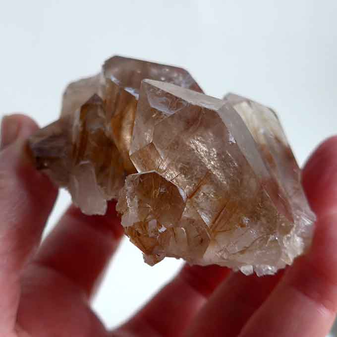 Small Copper and Gold Smoky Rutile Cluster