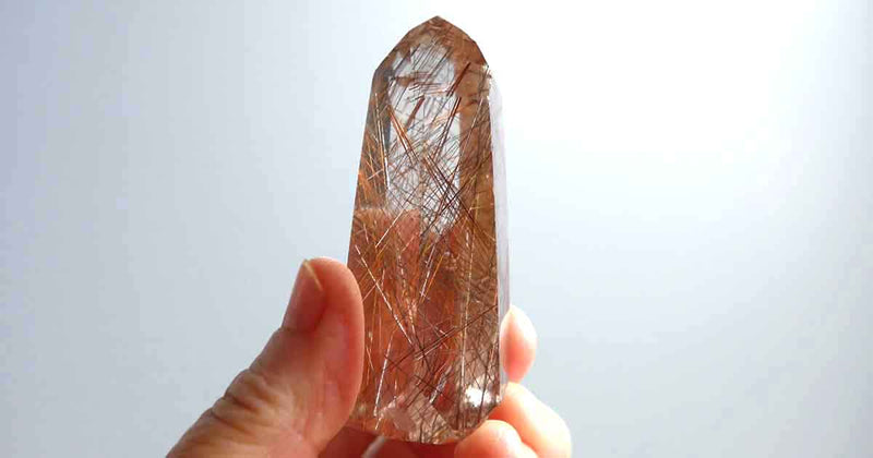 Tall Copper Colored Rutile Generator Point