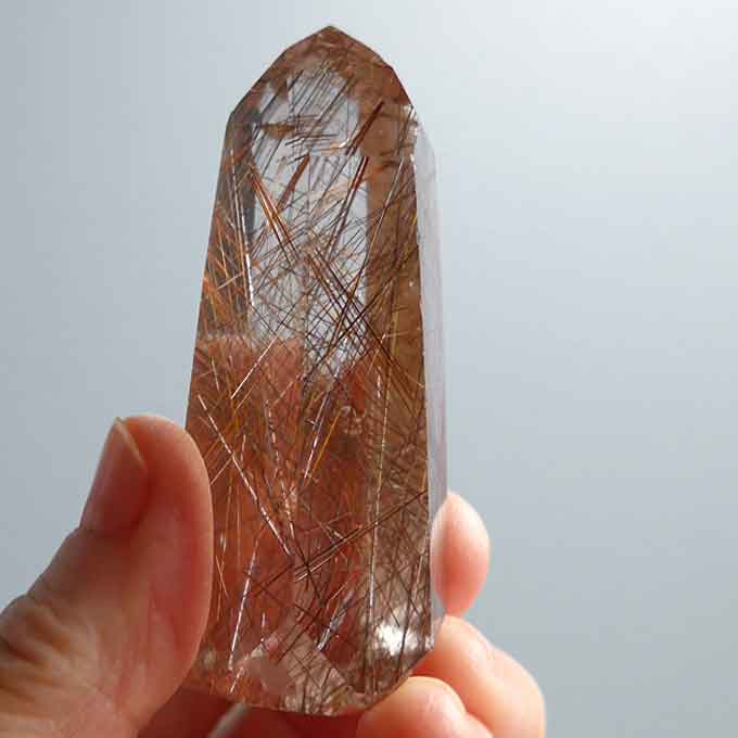 Tall Copper Colored Rutile Generator Point