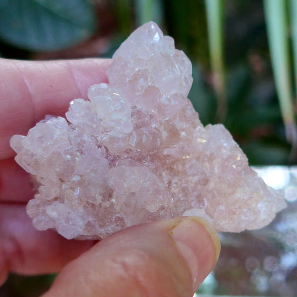 Crystallized Druzy Rose Quartz Elestial Cluster