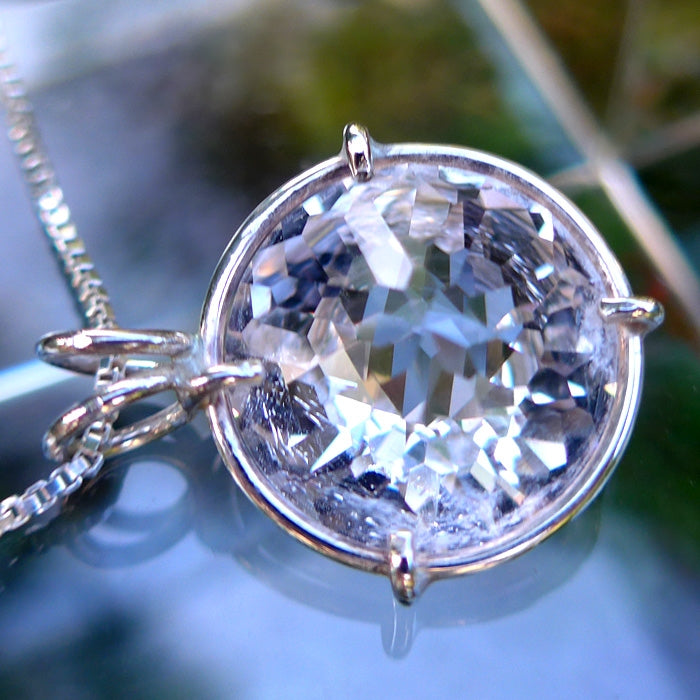 Danburite Radiant Heart Pendant