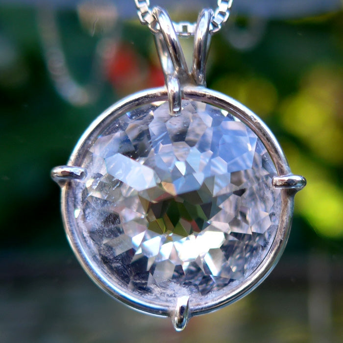 Danburite Radiant Heart Pendant