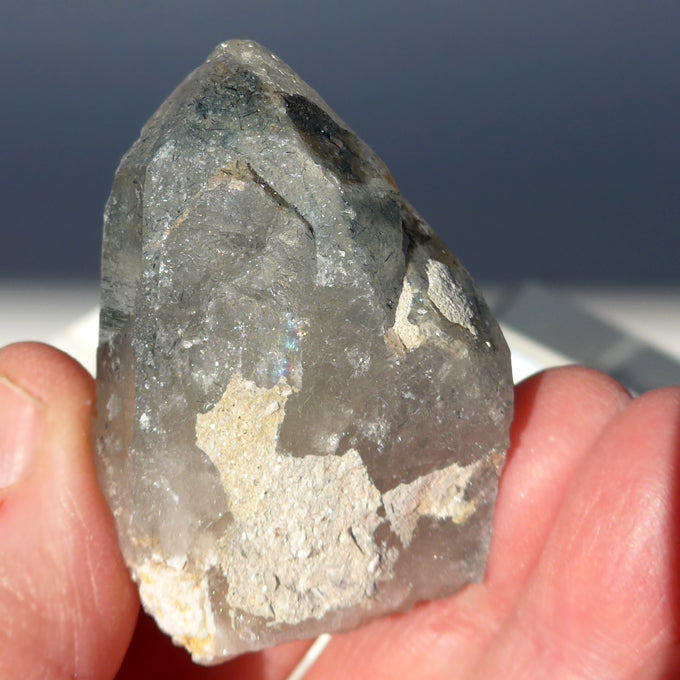 Indigo Quartz Small Cluster with Rainbows