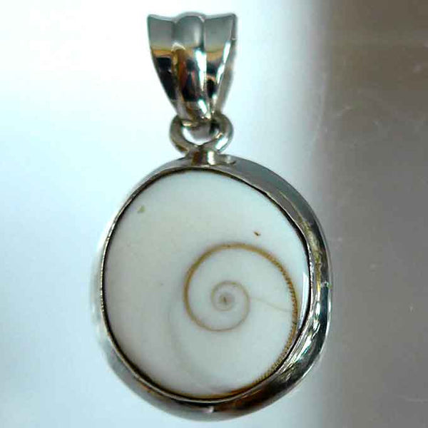 Eye of Shiva Oval Pendant in Sterling Silver