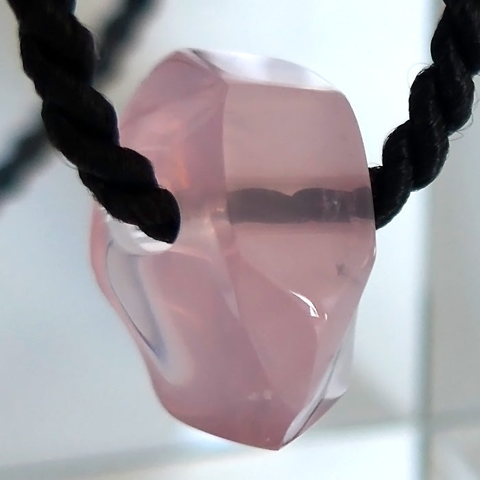 Gemmy Rose Quartz Pendant by Lawrence Stoller